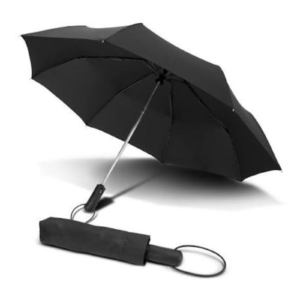 Foldable compact umbrellas